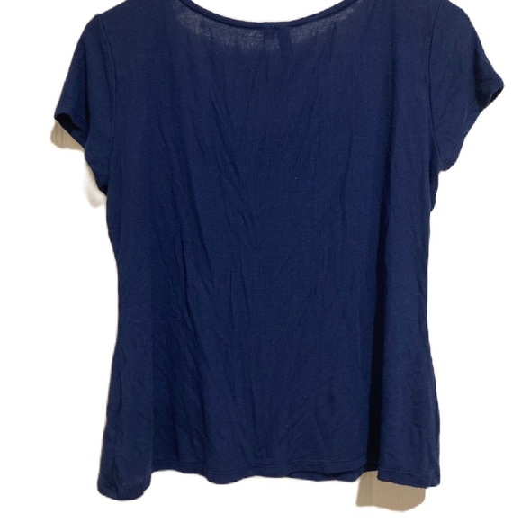 Ultra Flirt Blue Fitted Cap Sleeve T-Shirt Size XL - Picture 2 of 6